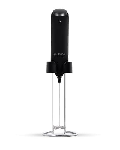 Flendy Wiederaufladbarer Hand Milchaufschäumer Stab für Kaffee, Matcha und Proteinshake, Mini Milchaufschäumer elektrisc
