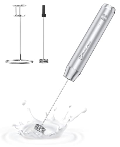 MaestriHouse wiederaufladbarer Milchaufschäumer für Küche und Bar, elektrisch wasserdicht, ClimatePartner certified, 2 S