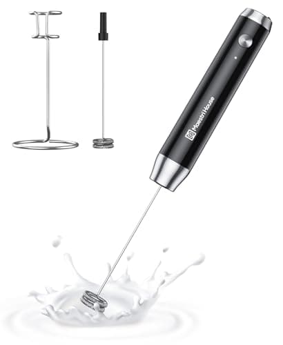MaestriHouse wiederaufladbarer Milchaufschäumer für Küche und Bar, elektrisch wasserdicht, ClimatePartner certified, 2 S
