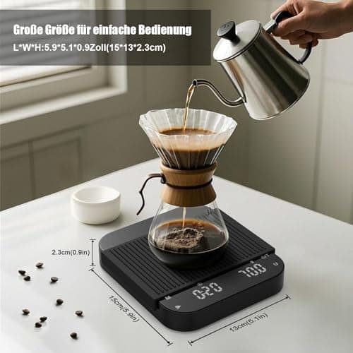 Kaffeewaage Wiederaufladbare Espresso Waage HD LCD Display