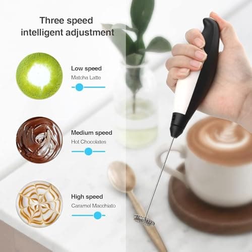 Elektrischer Milchaufschäumer-Stab USB Aufladbar 3 Geschwindigkeiten für Latte Mokka Backen