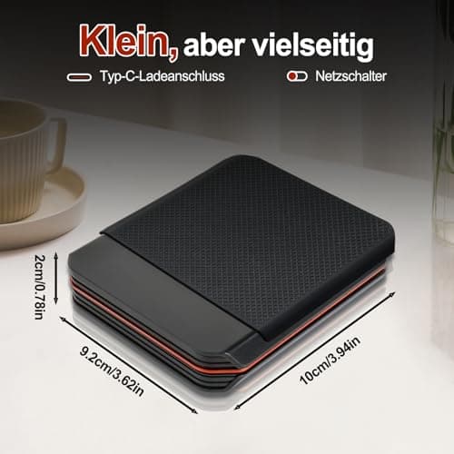 Mucek Präzise Espresso Waage 0,1 g Timer Küchenwaage Kochen Backen