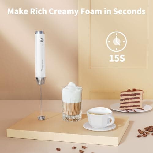 Maestri House Wiederaufladbarer Milchaufschäumer für Cappuccino-Enthusiaste, perfekt für Hausgebrauch und Reise, Wasserd