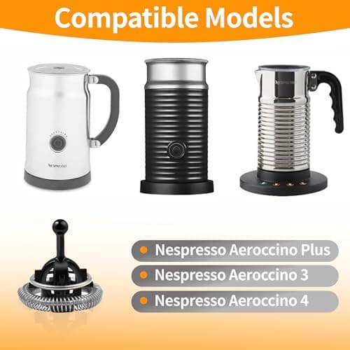 Nespresso Aeroccino 3 Milchaufschäumer Ersatzteile für perfekten Schaum - Cappuccino, Latte Macchiato und heiße Milch
