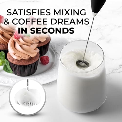 Zulay Starkwertiger Milchaufschäumer Elektrisch Stab – Ideal für Barista – Elektrischer Milchschäumer für Professionelle