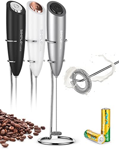 SIMPLETASTE Elektrischer Milk Frother für Cappuccino und Latte Art mit 2 Batterien
| SIMPLETASTE Handheld Schaumbereite