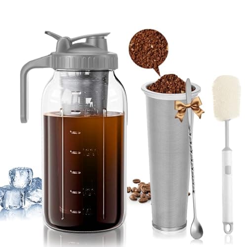 Kaltgebrüh-Kaffeemaschine Cafultgo 1500 ml Glas Echtstahlfilter Reinigungsbürste