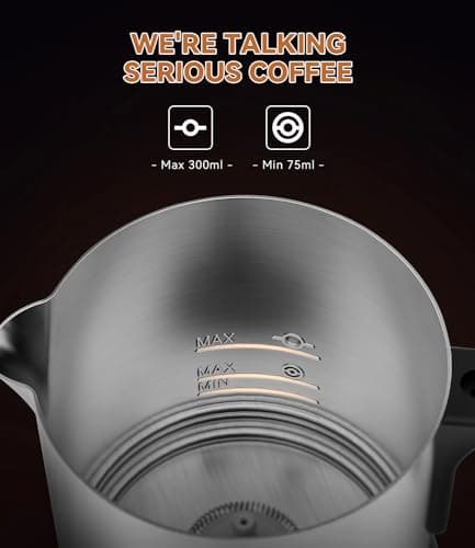 Elektrischer Milchaufschäumer Nalezuns Automatische Abschaltung 5 in 1 Warm und Kalter Milchschaum Latte Macchiato Cappu