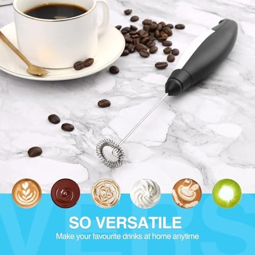 Elektrischer Milchaufschäumer-Stab USB Aufladbar 3 Geschwindigkeiten für Latte Mokka Backen