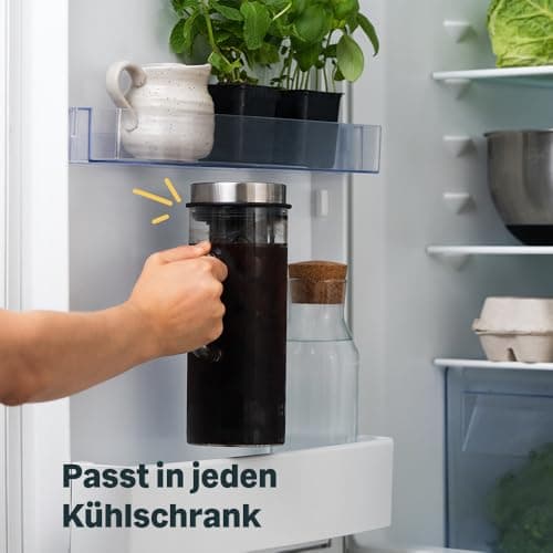 SILBERTHAL Cold Brew Coffee Maker Glas 1,2l - Für Kaffee und Tee - feiner Filtereingriff