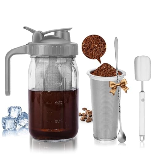 Kaltgebrüh-Kaffeemaschine Cafultgo 1500 ml Glas Echtstahlfilter Reinigungsbürste
