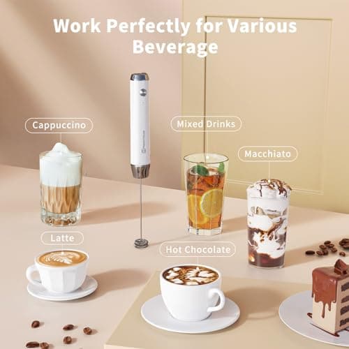 Maestri House Wiederaufladbarer Milchaufschäumer für Cappuccino-Enthusiaste, perfekt für Hausgebrauch und Reise, Wasserd