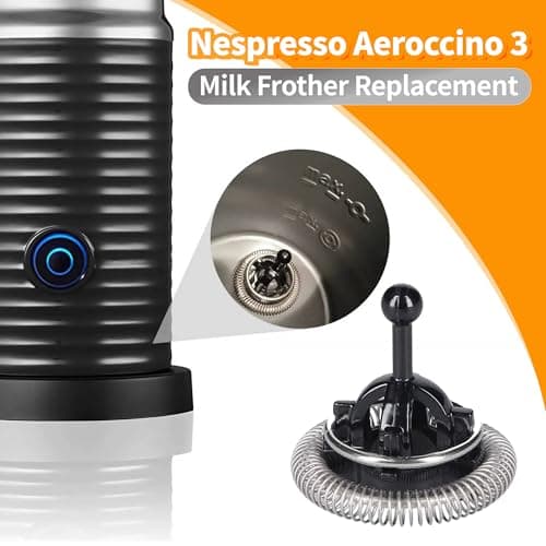 Nespresso Aeroccino 3 Milchaufschäumer Ersatzteile für perfekten Schaum - Cappuccino, Latte Macchiato und heiße Milch
