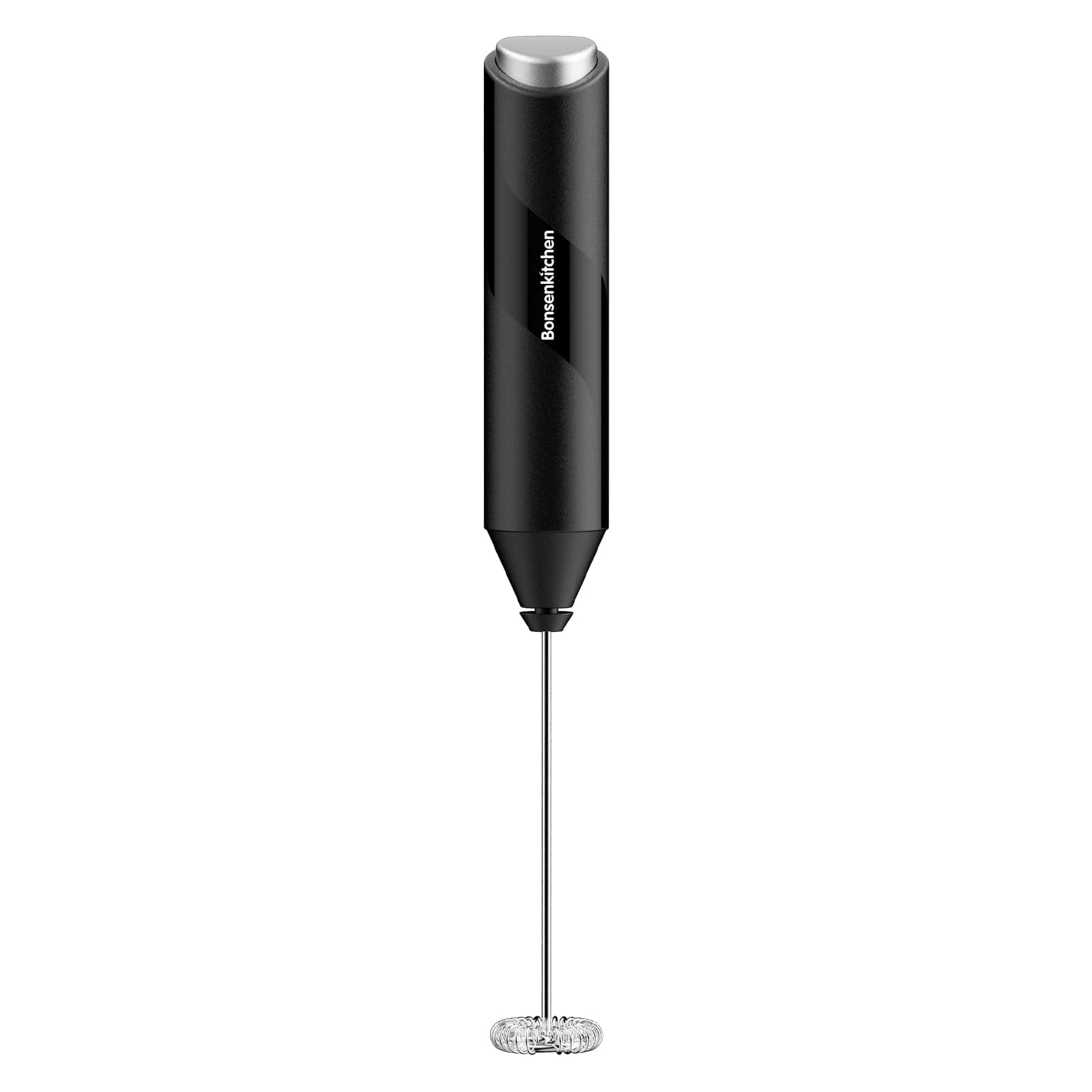Bonsenkitchen Handheld Milchschäumer für Kaffeeliebhaber - Latte Macchiato & Cappuccino, batteriebetrieben, Kaffeemixsta