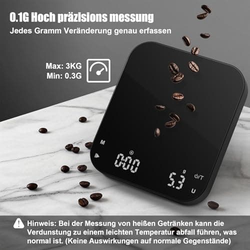 Kaffeewaage Wiederaufladbare Espresso Waage HD LCD Display