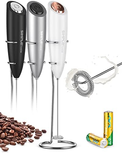 SIMPLETASTE Elektrischer Milk Frother für Cappuccino und Latte Art mit 2 Batterien
| SIMPLETASTE Handheld Schaumbereite