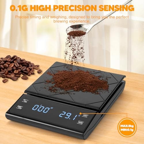 Digitale Viitech Küchenwaage für Heimgebrauch und Büro
| Viitech Batteriebetriebene Espresso Waage mit Timer
| Viitech