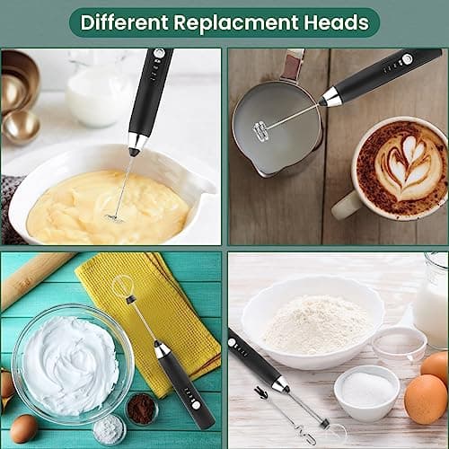 Elektrischer Milchaufschäumer Weinsamkeit 3 Heads USB-Stab Edelstahl Kaffee Latte Macha Cappuccino