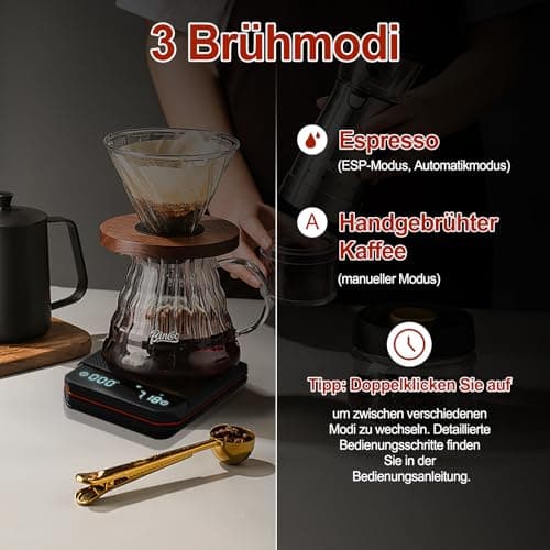 Mucek Präzise Espresso Waage 0,1 g Timer Küchenwaage Kochen Backen