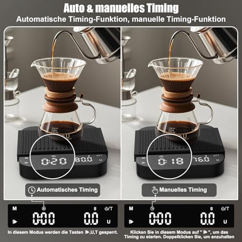 Kaffeewaage Wiederaufladbare Espresso Waage HD LCD Display