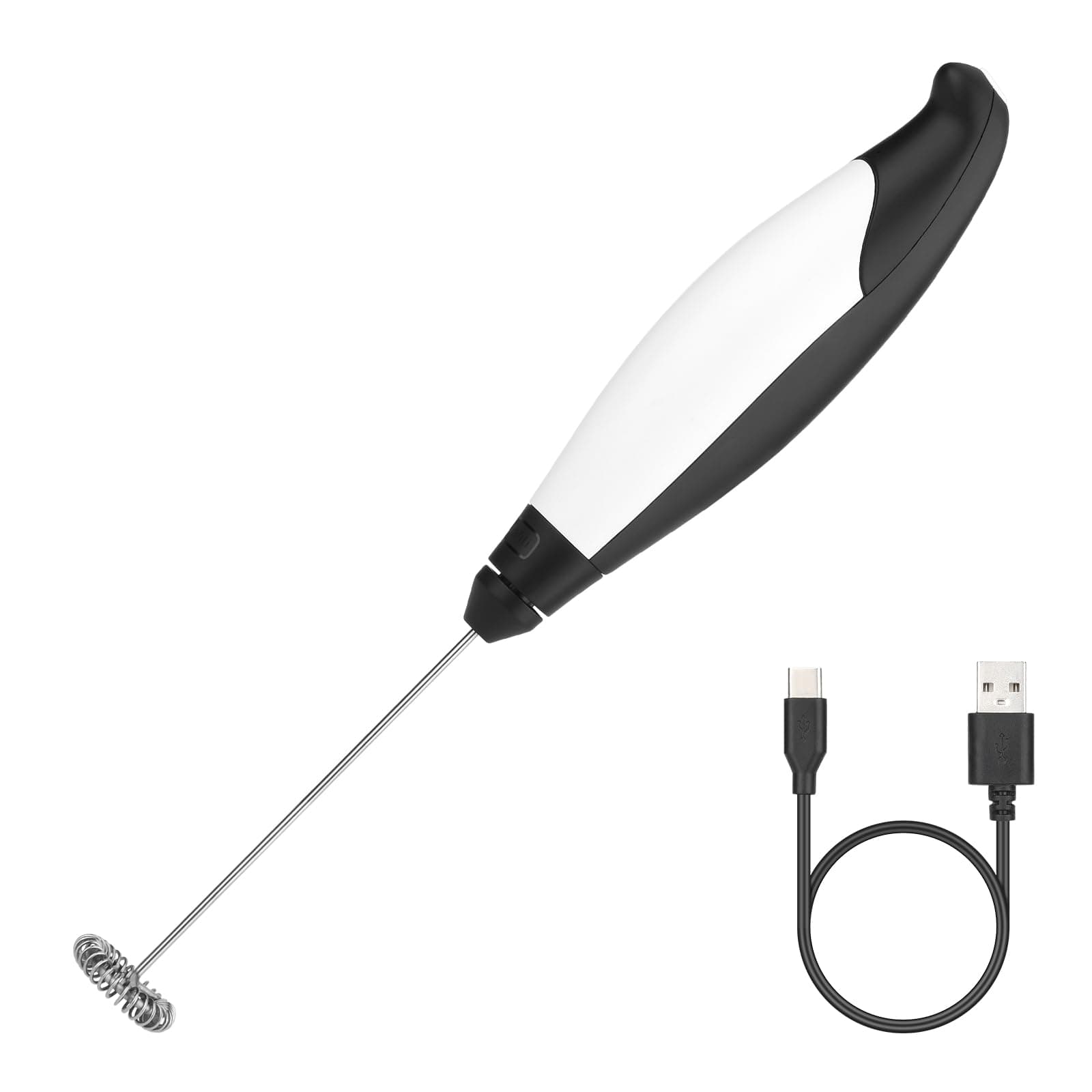 Elektrischer Milchaufschäumer-Stab USB Aufladbar 3 Geschwindigkeiten für Latte Mokka Backen
