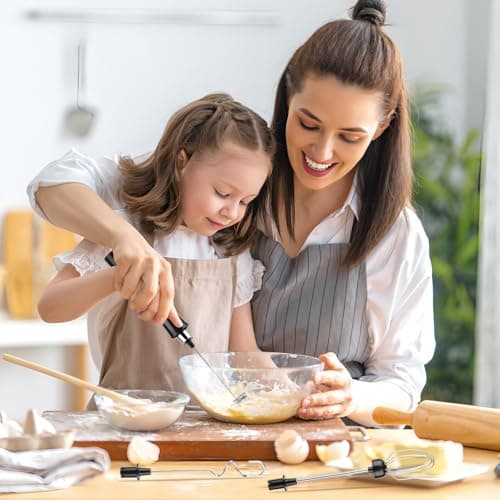 NVIYAM Elektrischer Hand-Held Milk Frother Stab, Drei Quirl, Wiederaufladbar, für Matcha, Cappuccino und Sahne