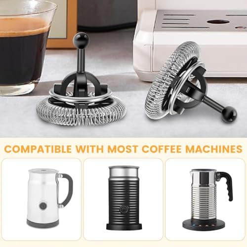 2 Stück Ersatz Schneebesen Für Milchaufschäumer, mit Edelstahl, Schwarz, perfekt für Kaffeemaschinen
| 2 Stück Ersatz S