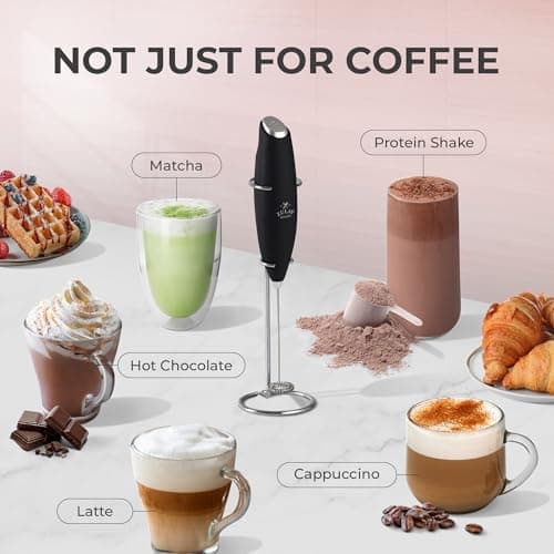 Zulay Starkwertiger Milchaufschäumer Elektrisch Stab – Ideal für Barista – Elektrischer Milchschäumer für Professionelle