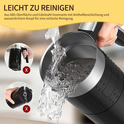 Elektrischer Milchaufschäumer 4 in 1 Heißer Kalter Milchschaum Geräuschloser Heiße Schokolade Latte Cappuccino Macchiato